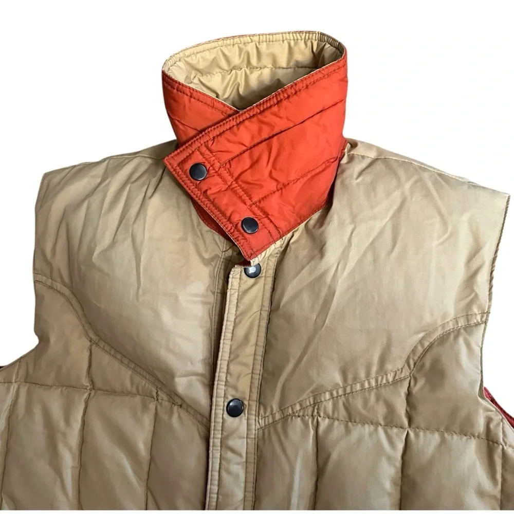 Vintage Aventura Down Feather Duck Reversible Puff Vest Men's Sz M